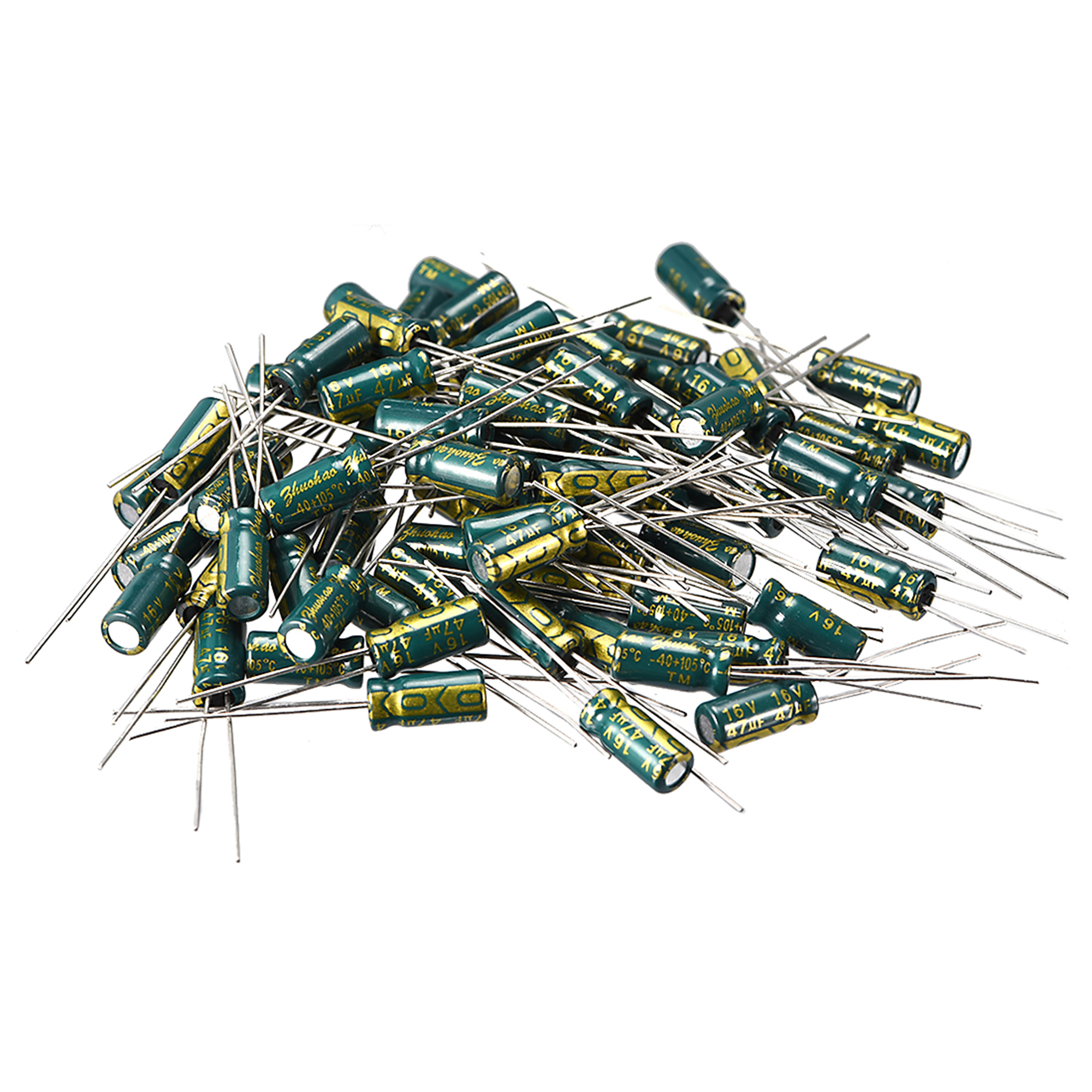 Aluminum Radial Electrolytic Capacitor 47uf 16v Life 5 X 11 Mm 60pcs Walmart Com