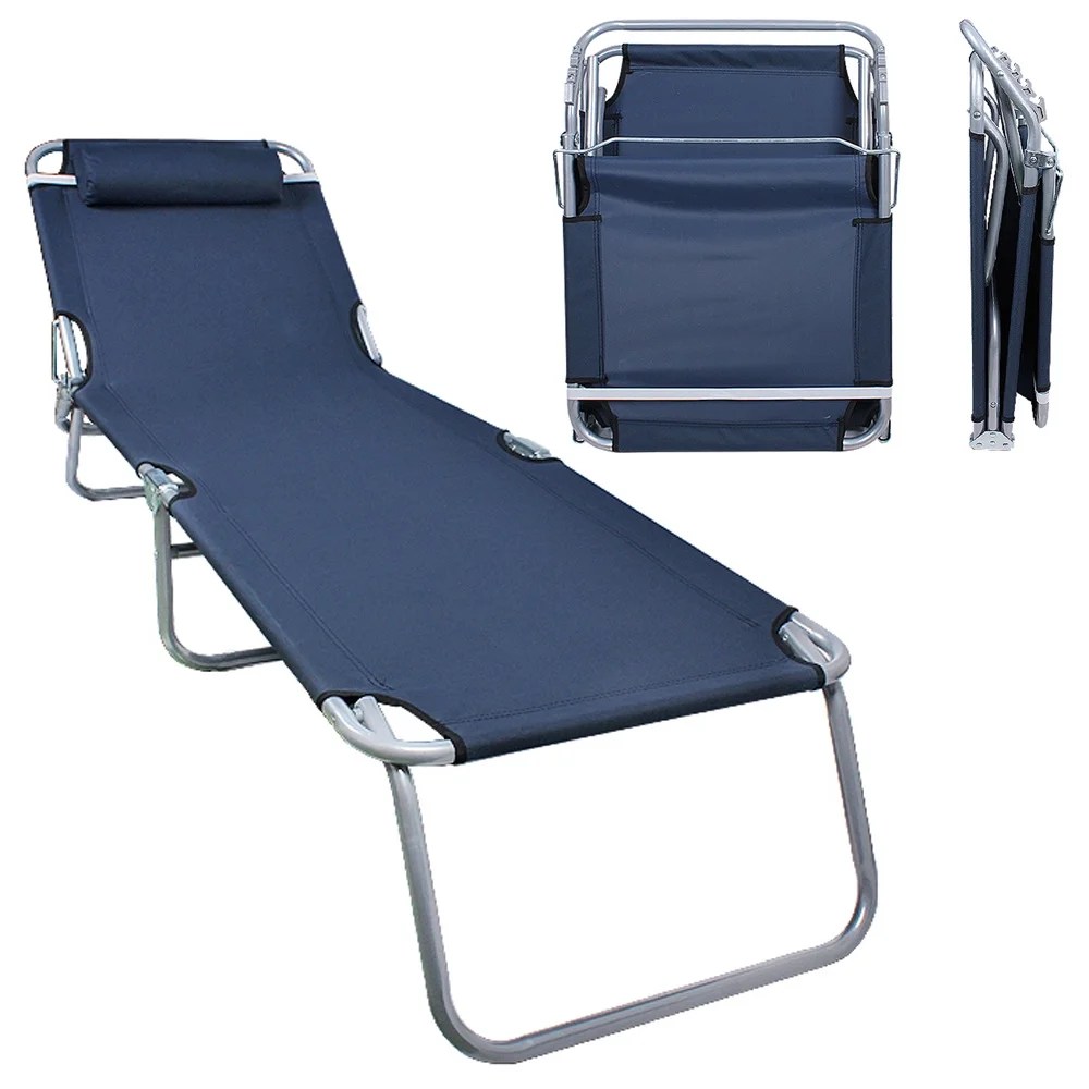 Outdoor cage for pet rabbit tarp clips #2: Patio Lounge Chair Folding Cot (Dark Blue) Reclining