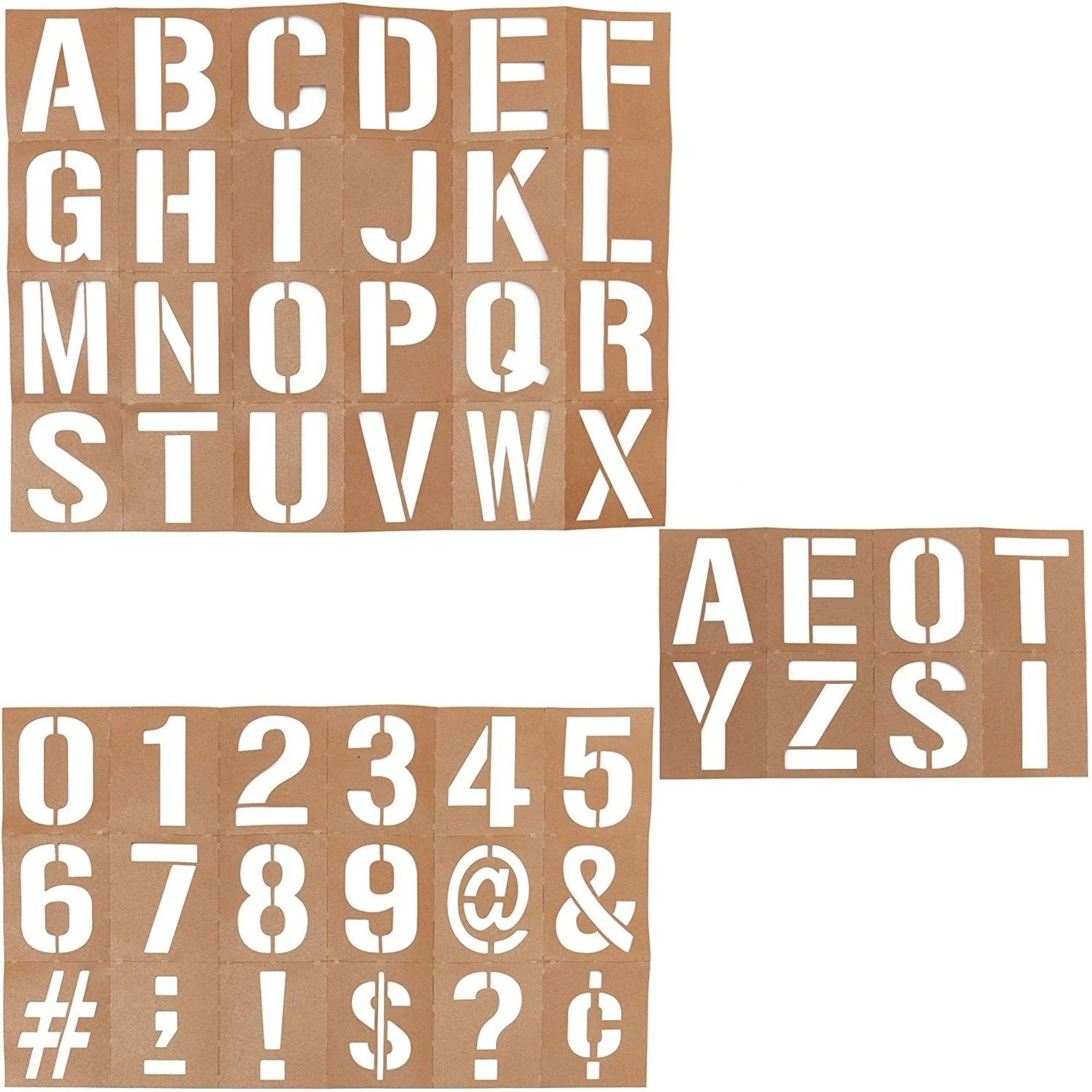 50 packs oil board stencil set alphabet number letter