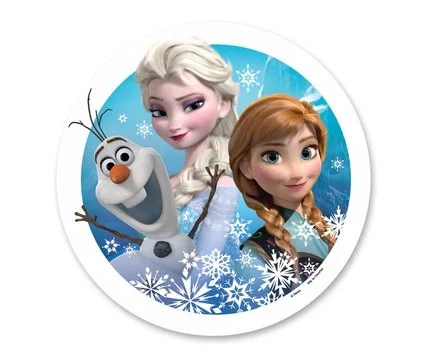 frozen sisters and olaf edible icing image cake decoration