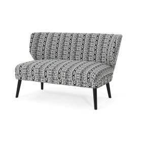 farmhouse fabric modern settee print dumont matte