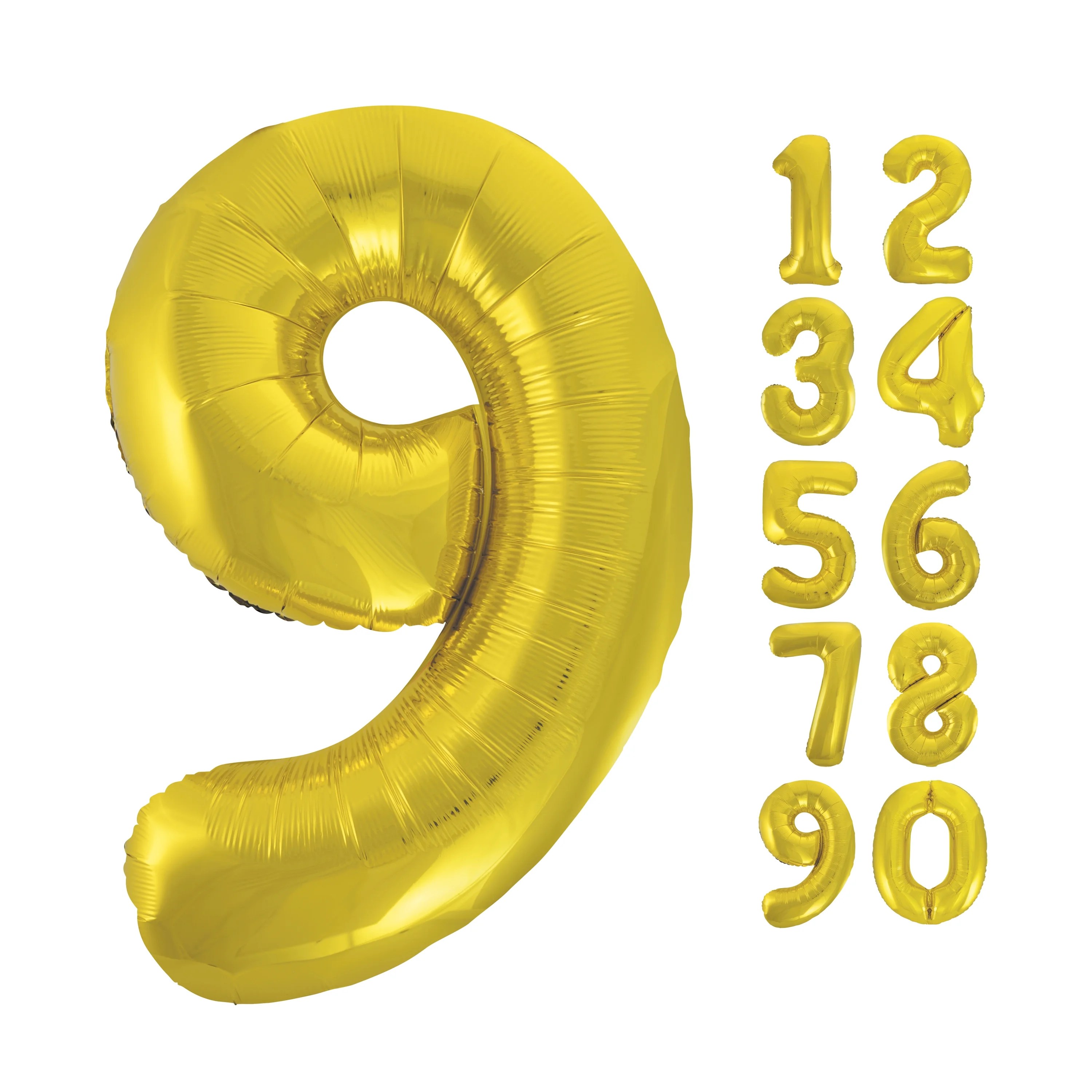 unique industries foil big number 1 shaped 34 gold solid print 1st birthday balloon walmart com
