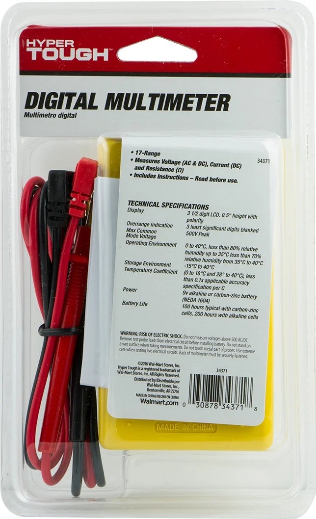 Observe the instructions given in this manual. Hyper Tough Digital Multimeter 17 Range 34371 Walmart Com
