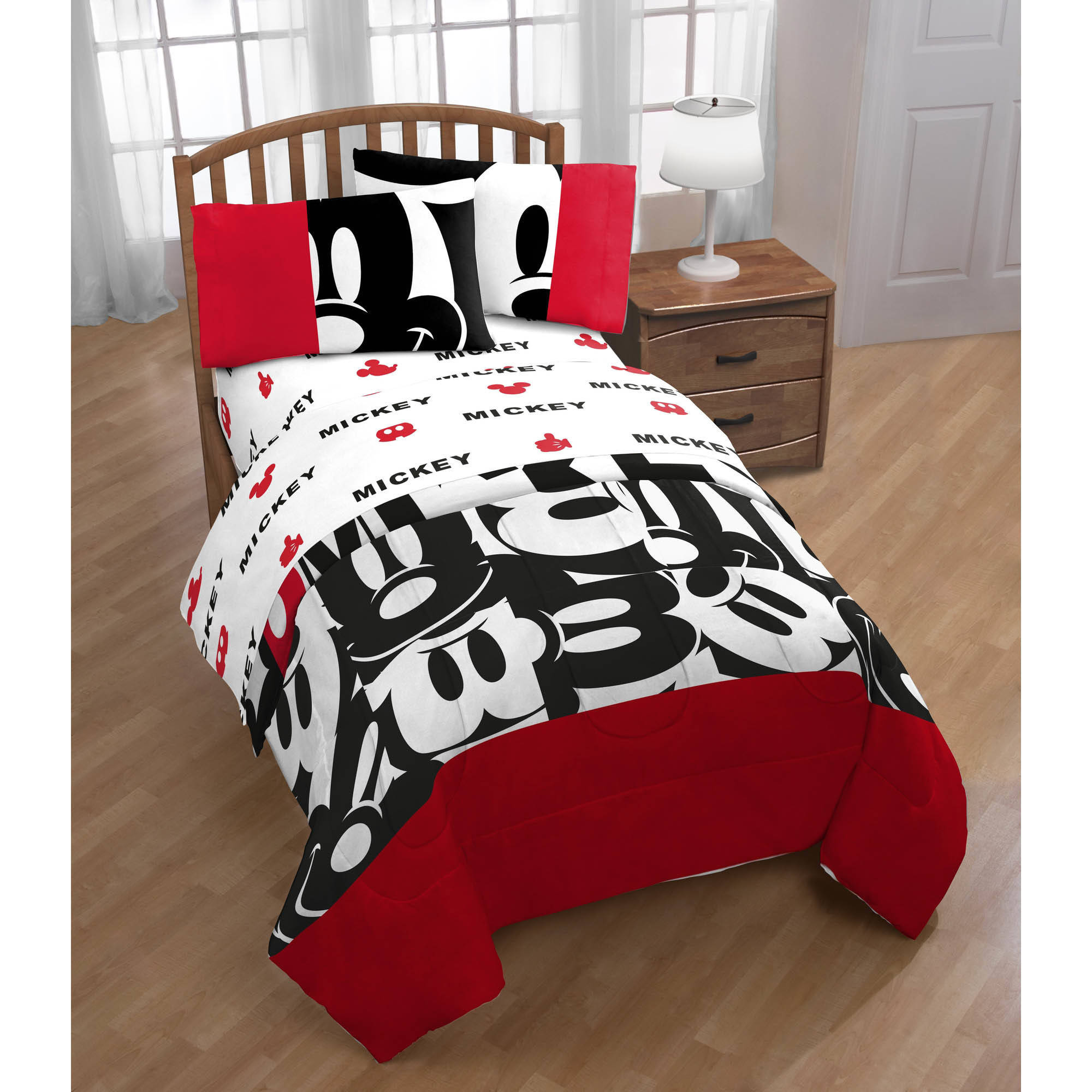 Mickey mouse classic twin comforter and sheet set