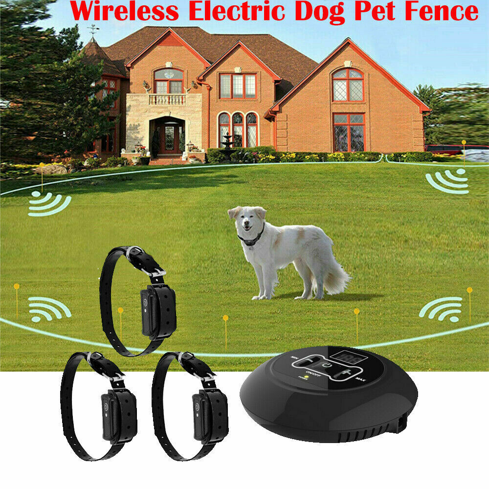 How does an invisible dog fence work? New 3 In 1 Wireless Electric Dog Pet Fence Containment System Transmitter Collar Waterproof 1 Dog System Walmart Com