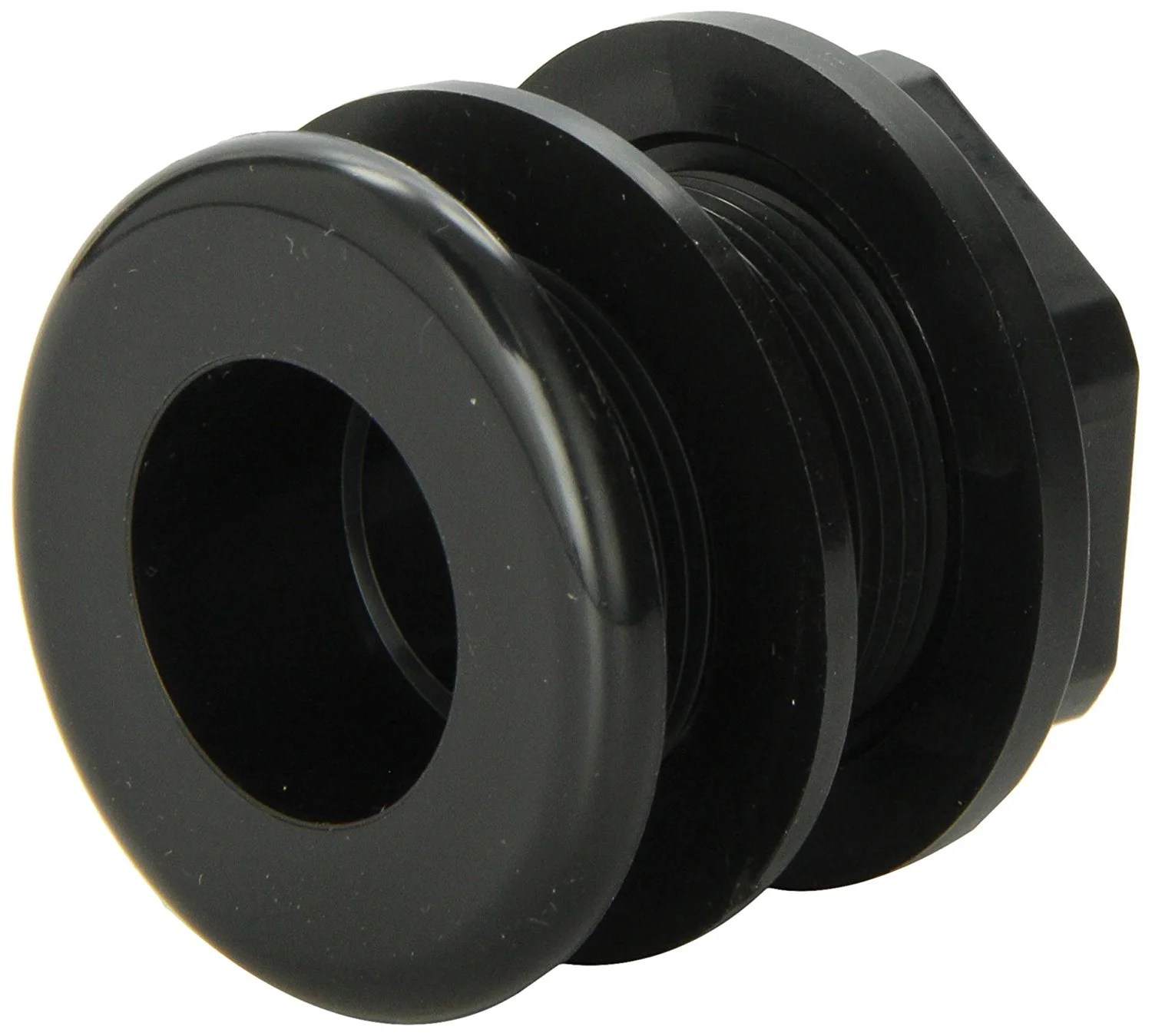 Lifegard Aquatics 1 Inch Covenient Double Threaded Bulkhead Fitting 1 Piece Smoke Screen Dark Steel Shock Wave Lifegard Aquatics Bulkhead All Threaded.
