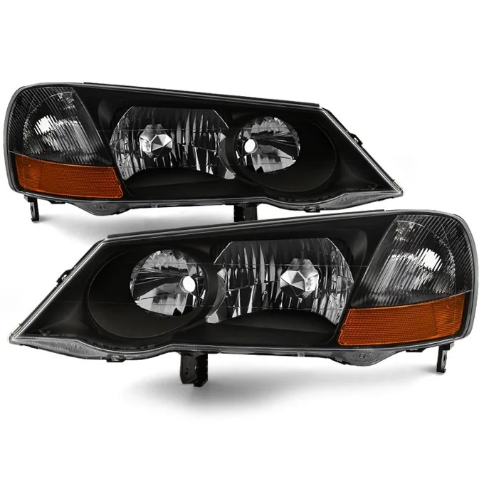Fit 02-03 acura tl hid xenon black headlights repalcement 2002-2003 l+r