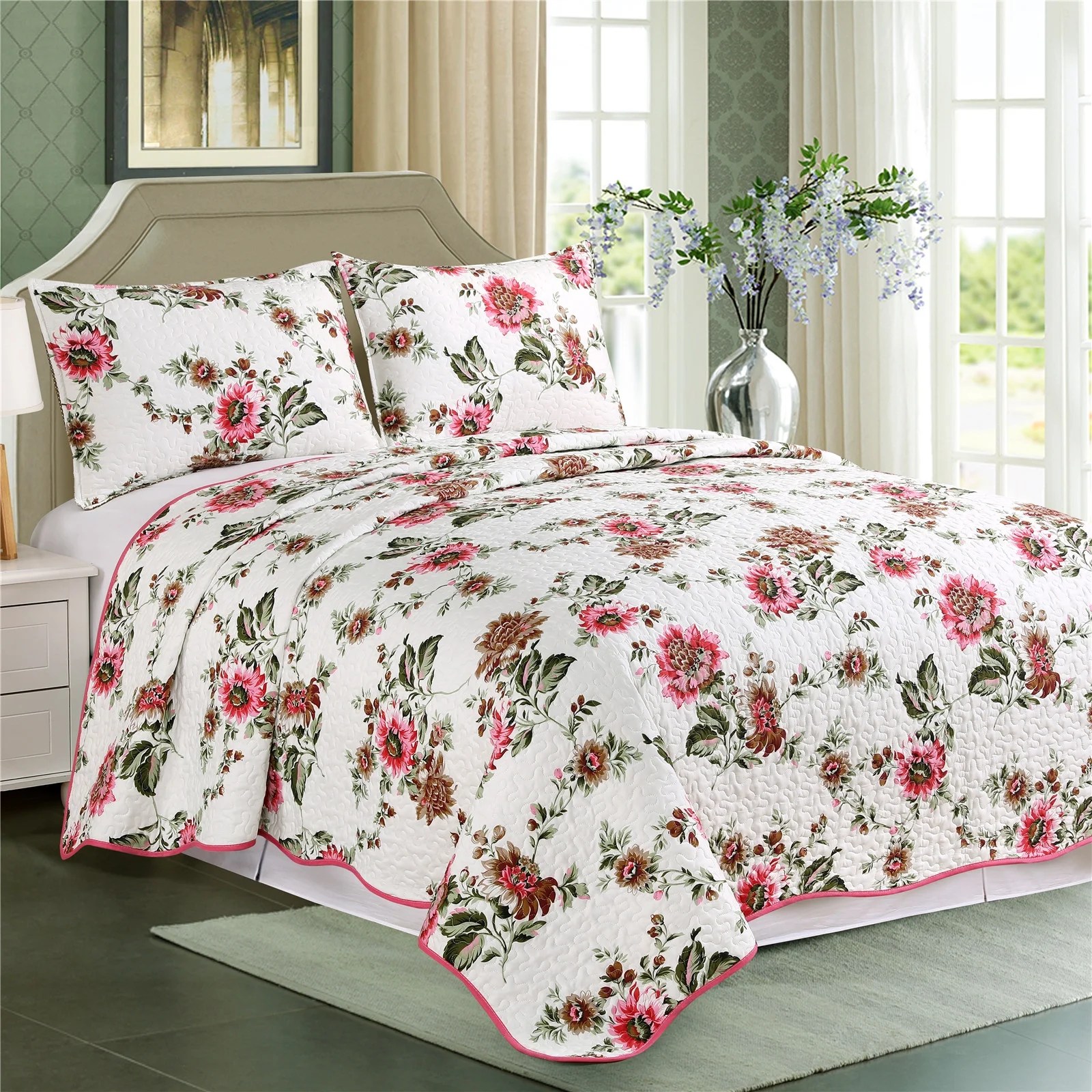 Cozy line home fashions bedding reversible , king size quilt bedding