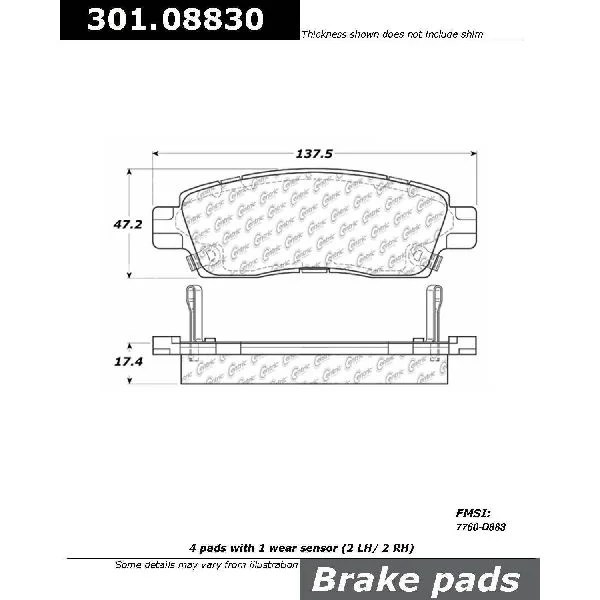 Go Parts Oe Replacement For 2002 2009 Chevrolet Trailblazer Rear Disc Brake Pad Set For Chevrolet Trailblazer Walmart Com