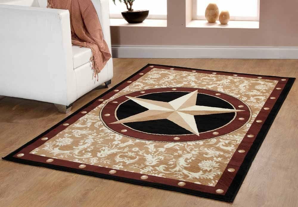 For 25 years, we've offered . Furnish My Place Texas Western Star Rustic Cowboy Decor Area Rug 626 9 L Gold Brown Black Walmart Com