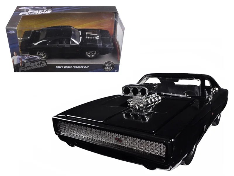 Dom S 1970 Dodge Charger R T Black Fast Furious 7 Movie 1 24 Diecast Model Car By Jada Walmart Com