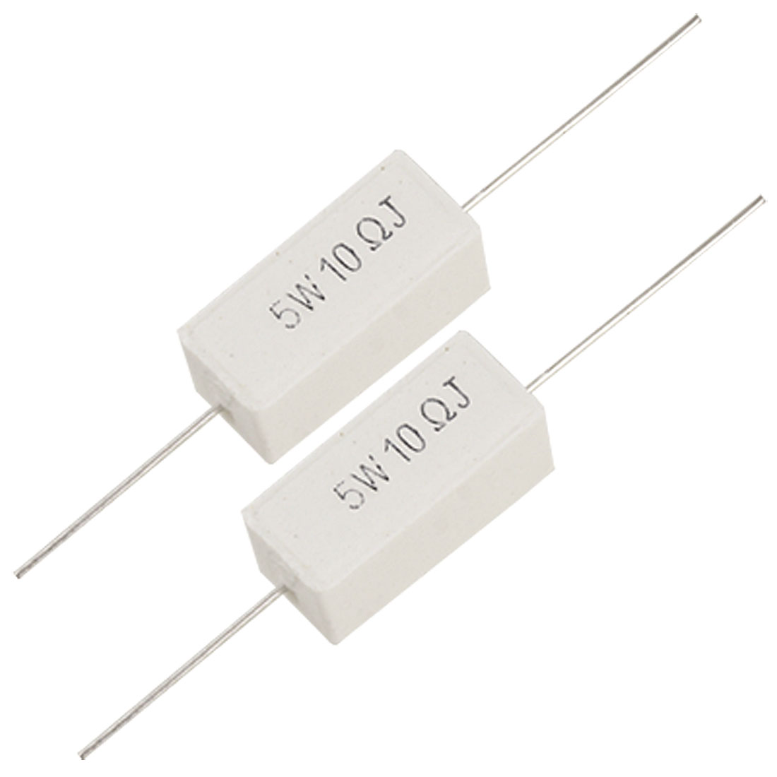 5w 10 Ohm 5 Wire Wound Cement Power Resistors X10pcs