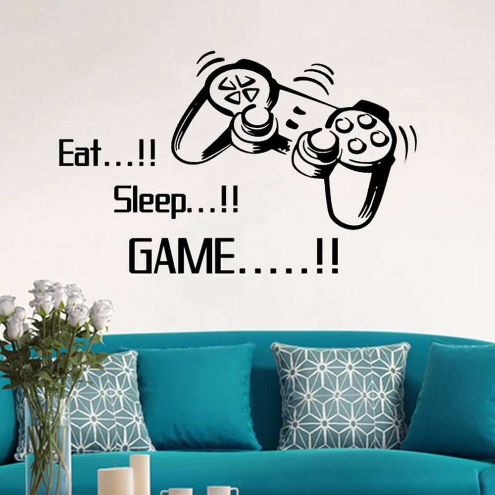 Maybe you would like to learn more about one of these? Gobestart Eat Sleep Game Wall Stickers Boys Bedroom Letter Diy Kids Rooms Decoration Art Walmart Com Walmart Com