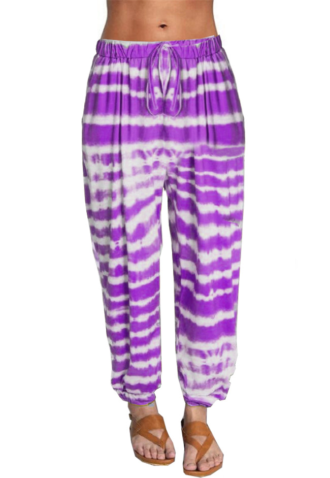 Women's loose track pants tie-dyed workout loose pants