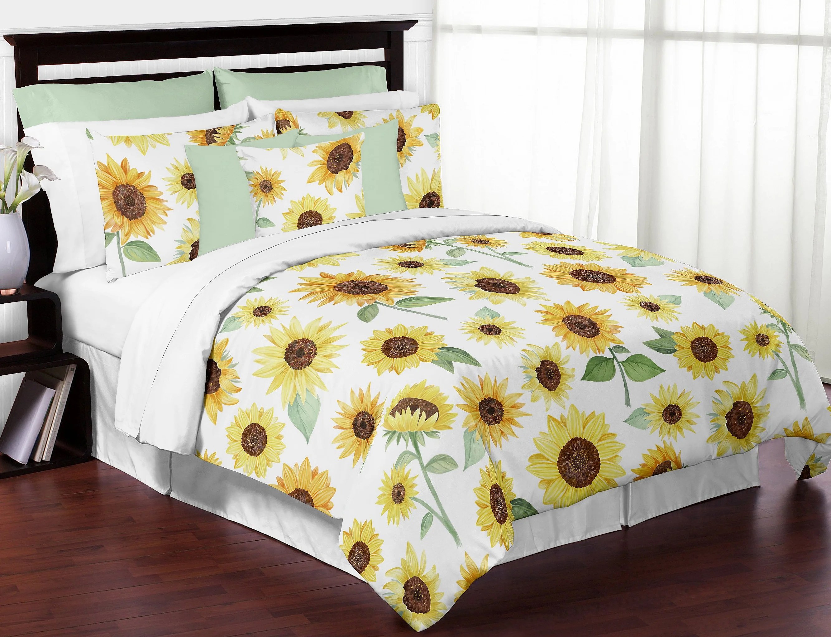 Shop for twin comforter sets at bed bath & beyond. Yellow, Green and White Sunflower Boho Floral Girl Full