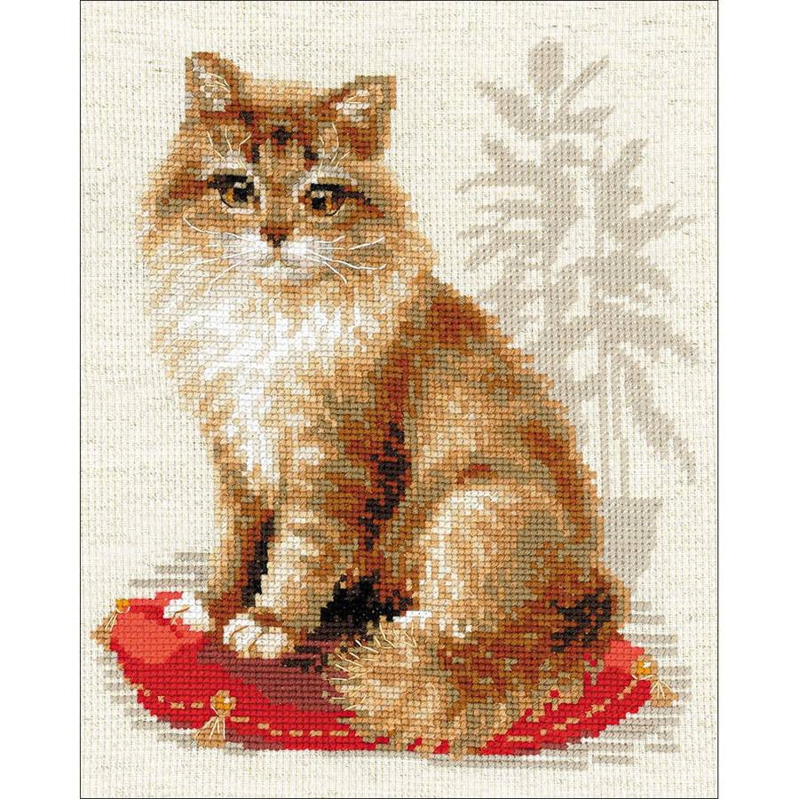 Pet Cat Counted Cross Stitch Kit, 9.5" x 11.75", 10 Count - Walmart.com
