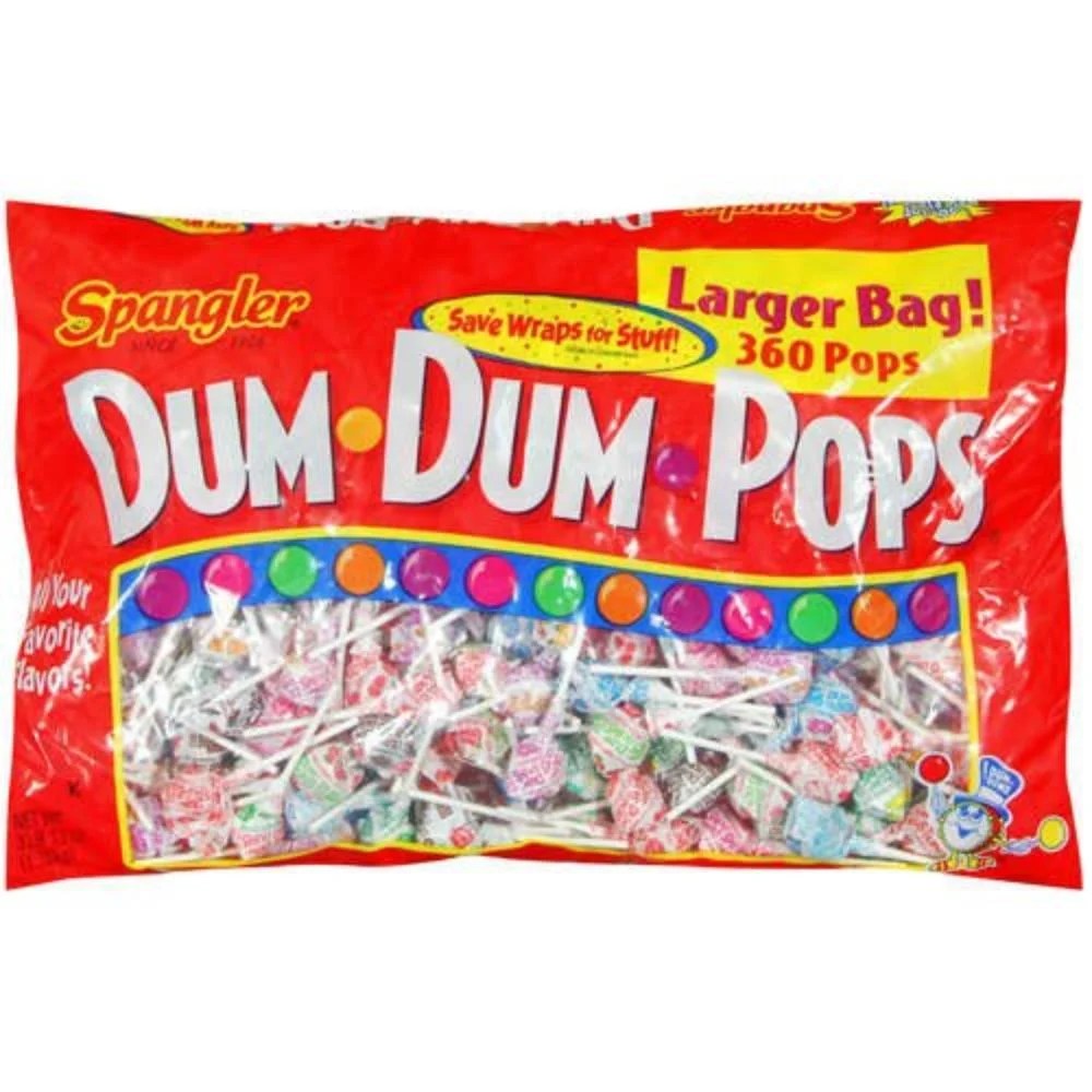 Dum Dums Mega Pop Giant Lollipop Container With 12 Standard Sized Hard Candy Walmart Walmart That is there are from 0 to 36 suckers of each of 10 flavors in the bag.