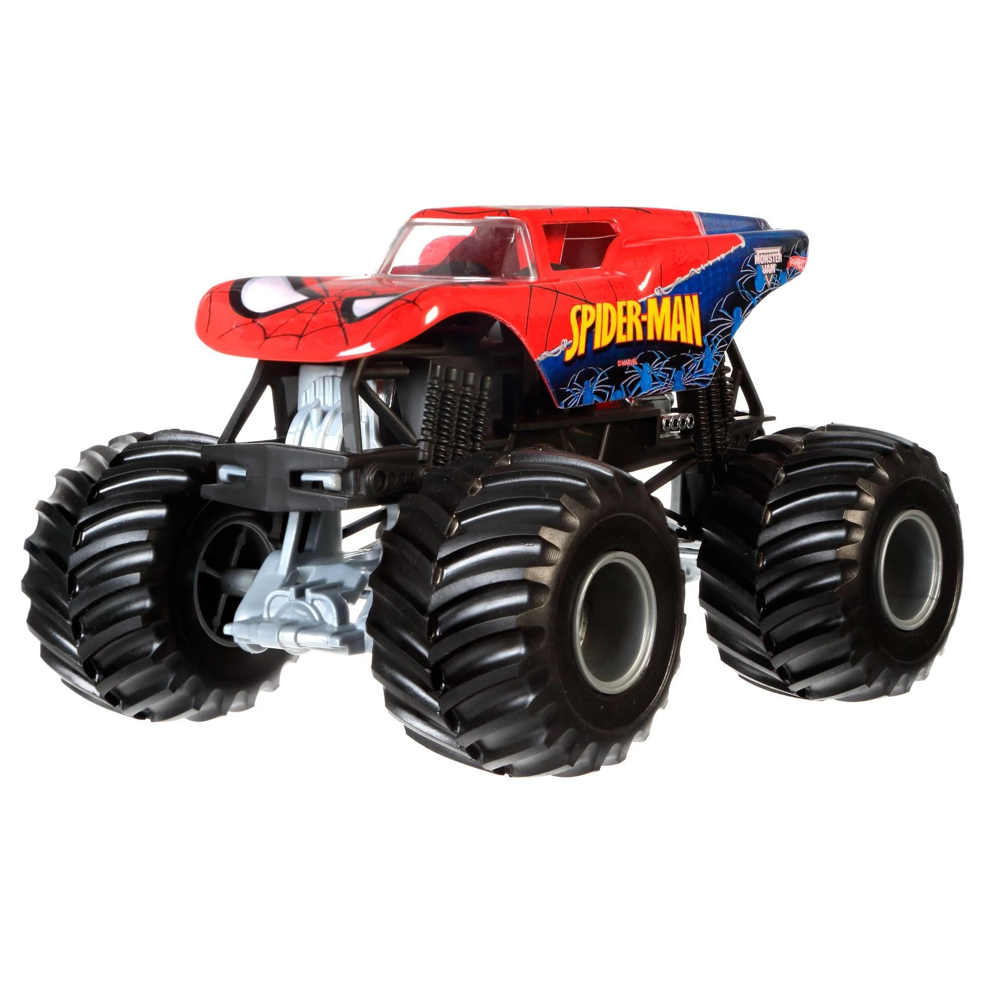 Hot wheels diecast monster trucks rodger dodger free 1 bonus car. Hot Wheels Monster Jam Spider-Man Die-Cast Metal Vehicle