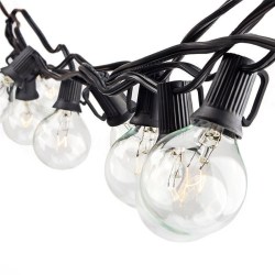 string lights globe patio bulbs bulb outdoor g40 led clear decorative backyard commercial indoor waterproof christmas festoon holder lamp grade