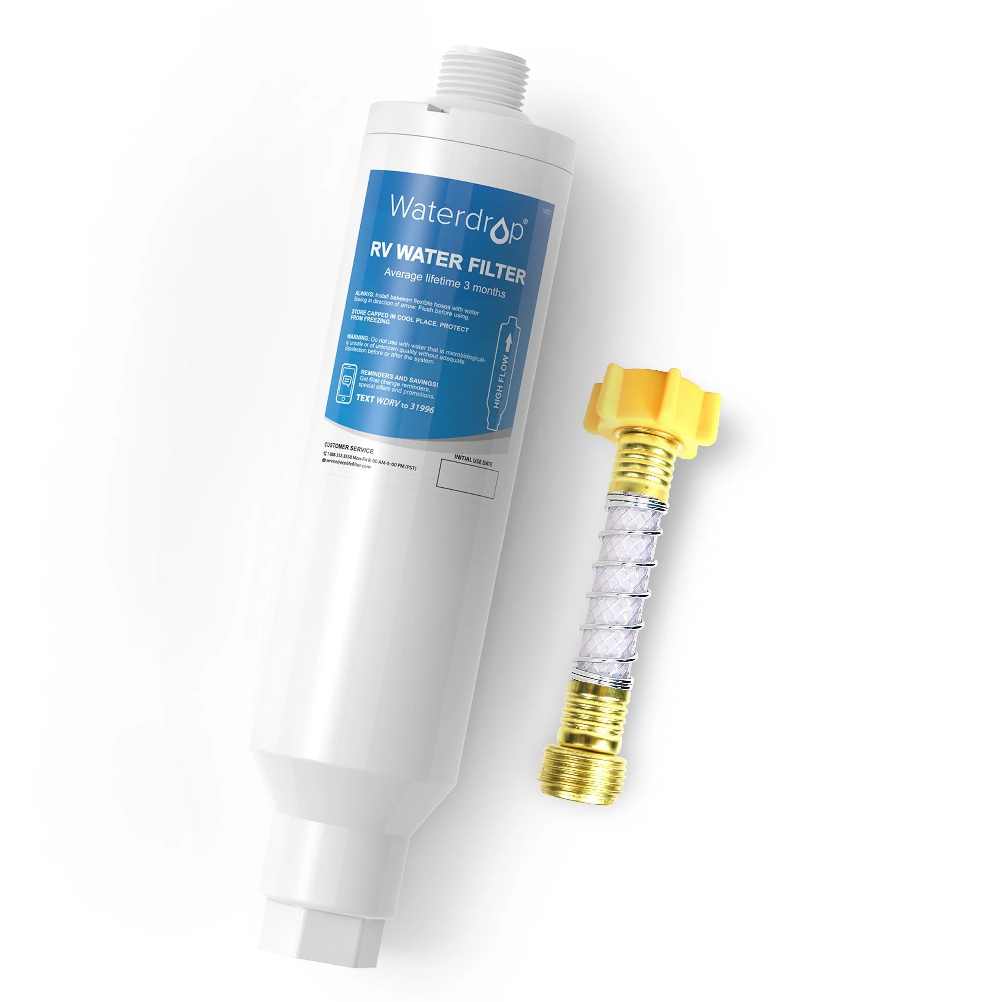 Processed foods contain fats, sugars and chemicals. Waterdrop 1 Pack RV Inline Water Filter with Flexible Hose