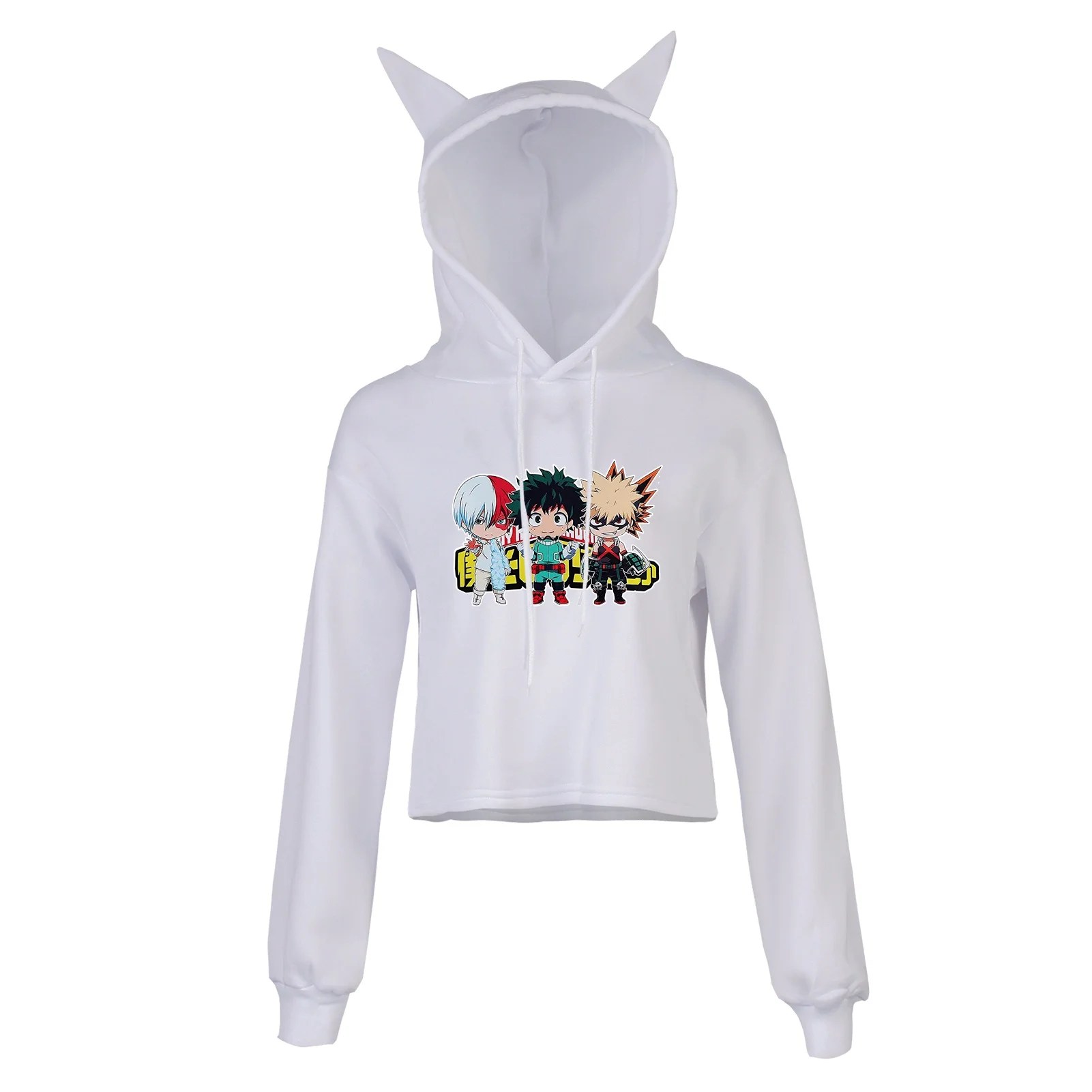 2048x2048 anime hoods neko ears 4k ipad air hd 4k wallpaper, image, background, photo and picture>. Taicanon Anime My Hero Academia Hoodie Cute Cat Ear Sweatshirt Crop Top Casual Hooded Sweatshirt For Womens Girls White S Walmart Com