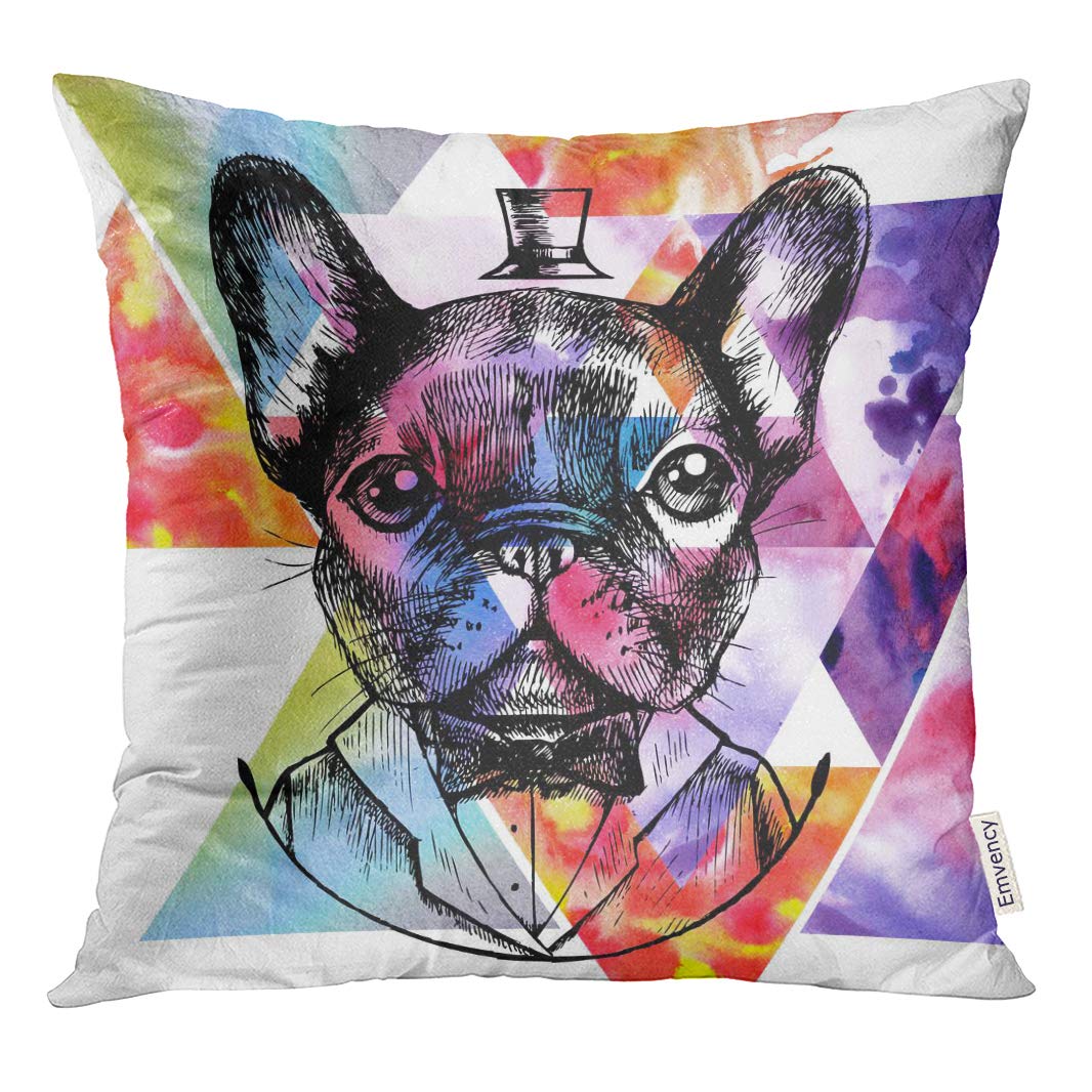 Rylablue Watercolor Dog French Bulldog In Tuxedo Raster Hipster Tattoo Throw Pillowcase Cushion Case Cover | Walmart Canada 1066_x_1066_jpg