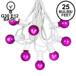 string globe g30 lights bulbs wire satin outdoor bistro feet umbrella patio purple clear garden hanging market walmart cafe novelty