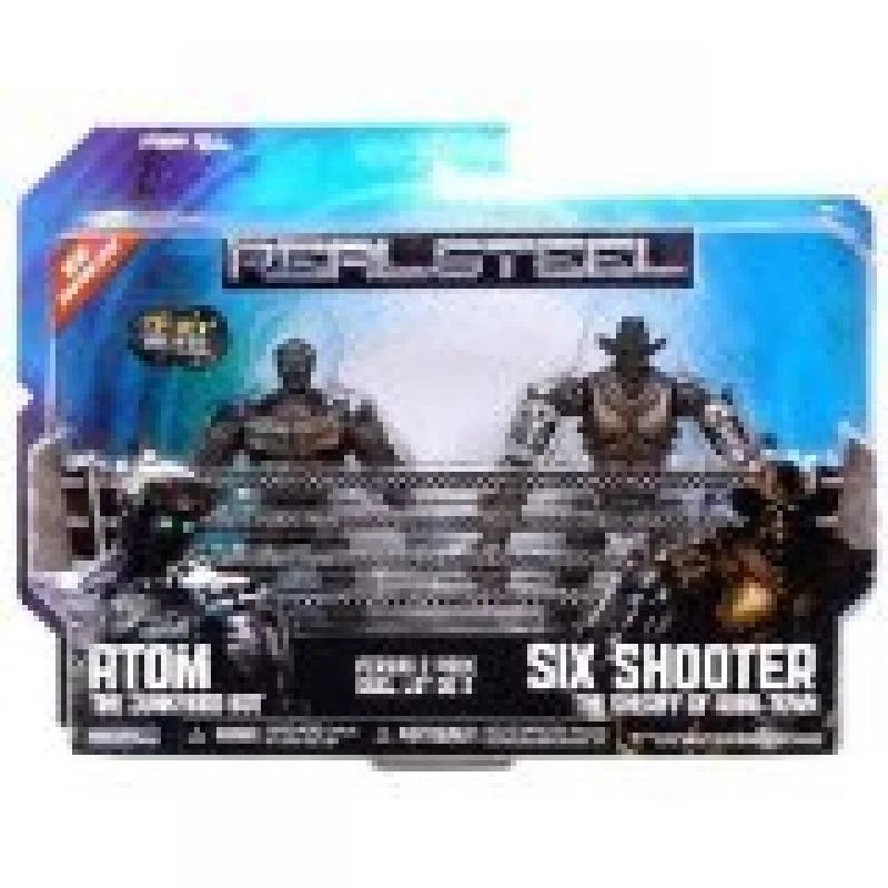 Real Steel Movie Basic Action Figure 2pack Atom Vs Six Shooter By Jakks Pacific Walmart Com