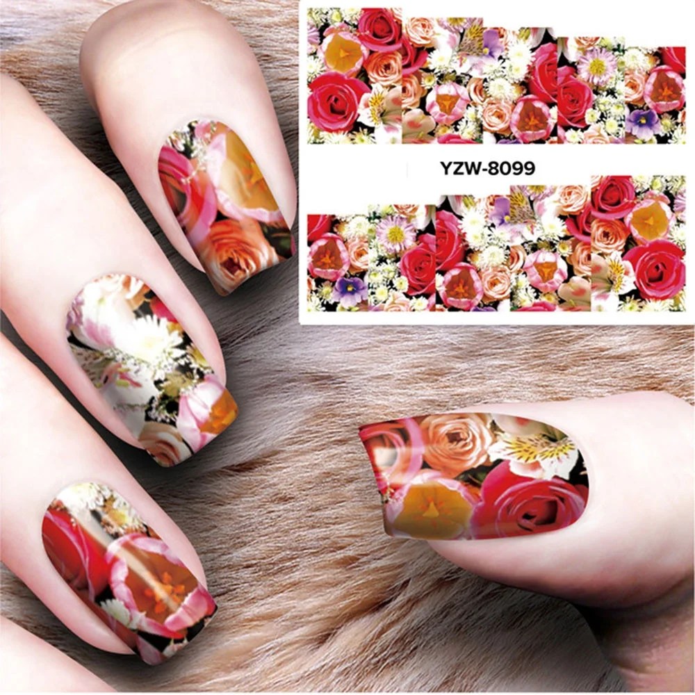 cbzote diy nail applique adhesive flower rattan nail sticker lace design nail paste walmart com