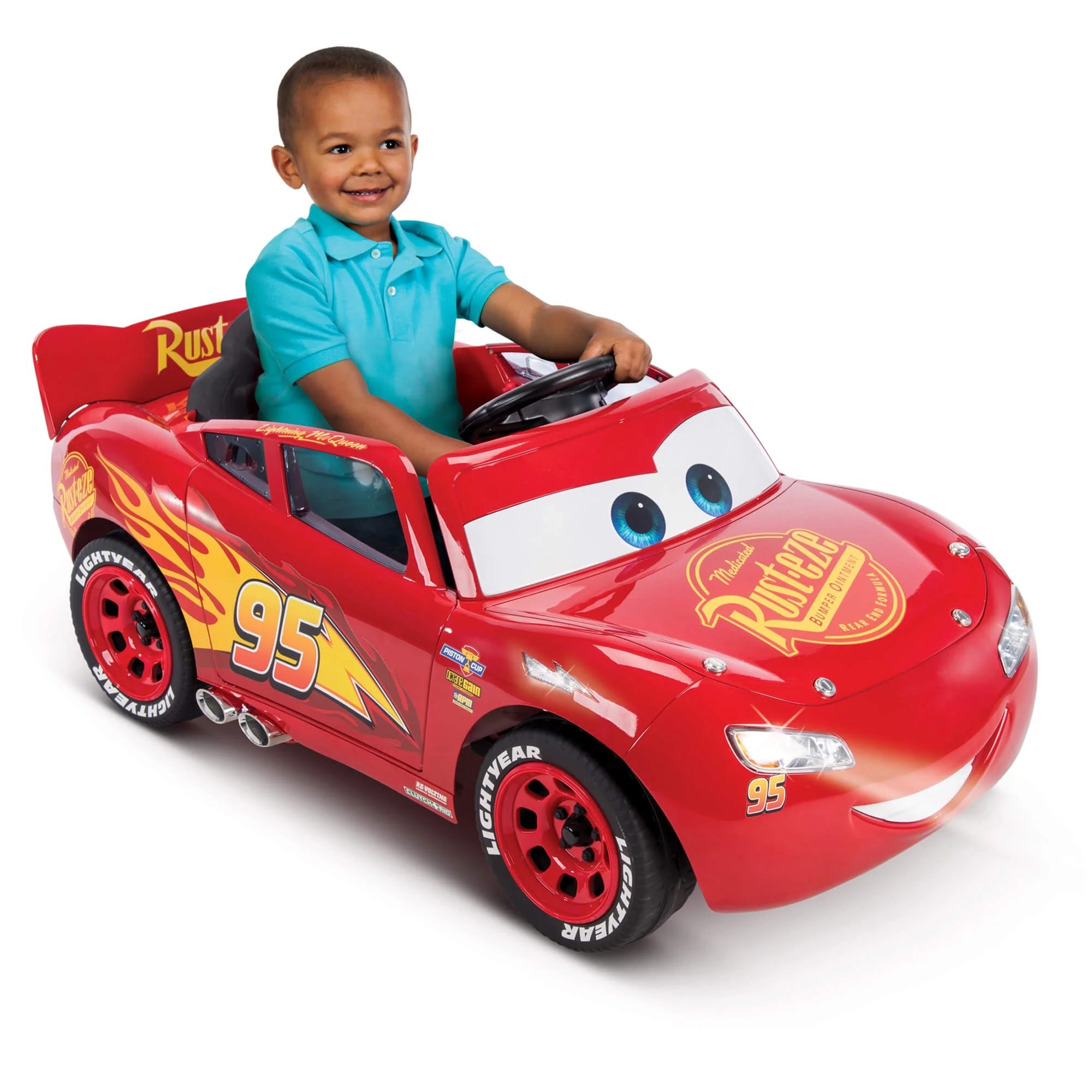 Huffy disney pixar cars lightning mcqueen 6v battery-powered ride on