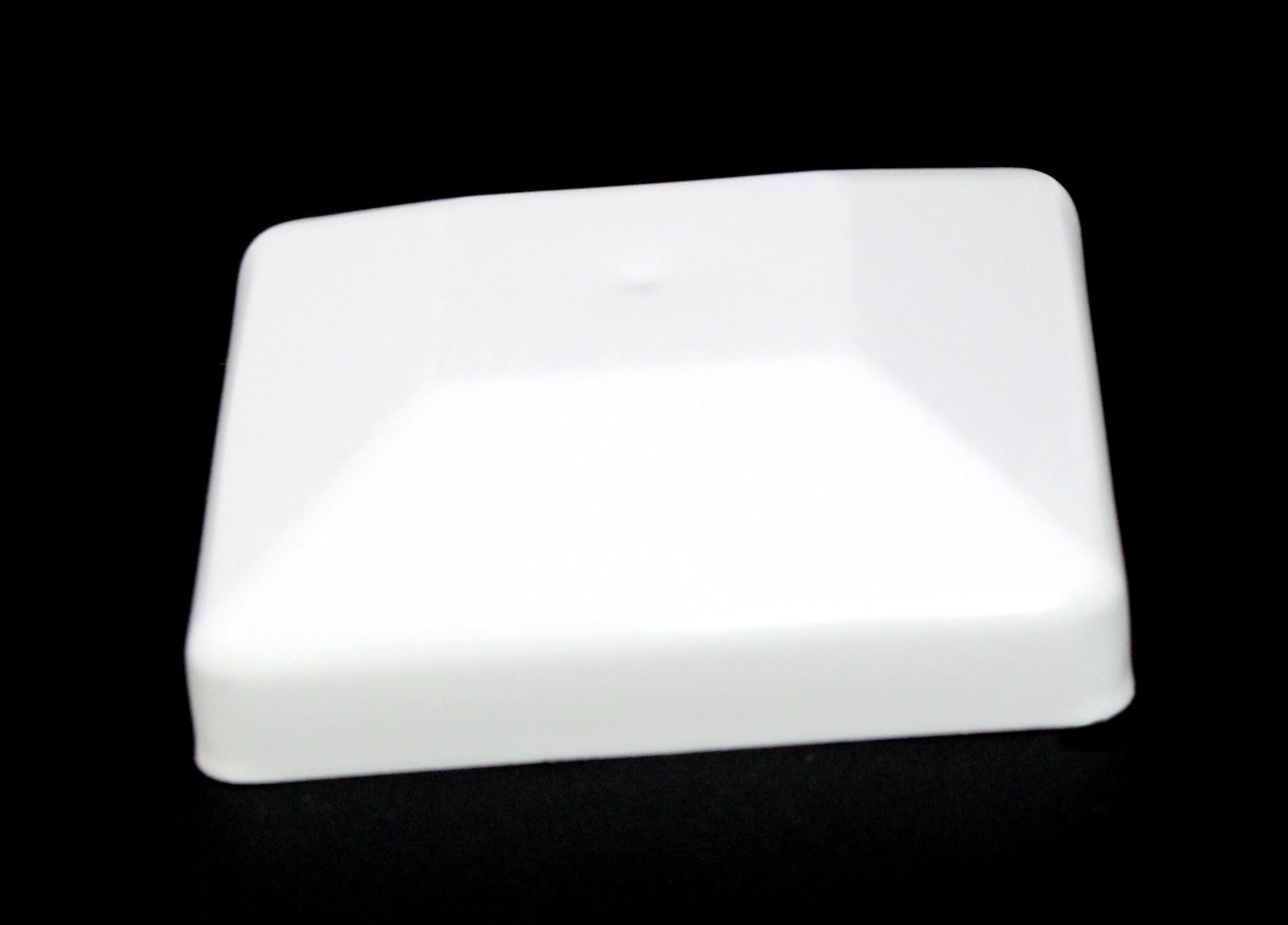 White-6x6 fence post cap (5 5/8 x 5 5/8) fits nominal 6 x 6 pressure