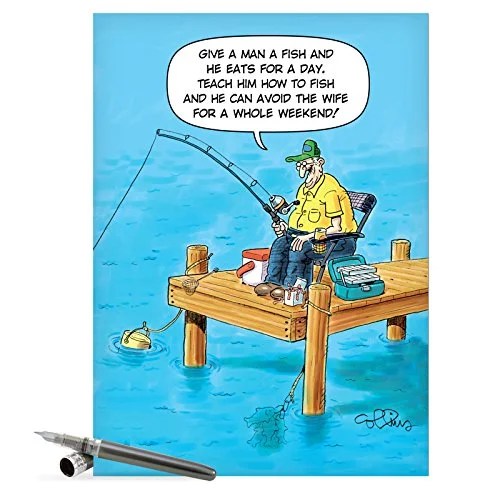 j0303 jumbo funny fathers day card avoid the wife large card with