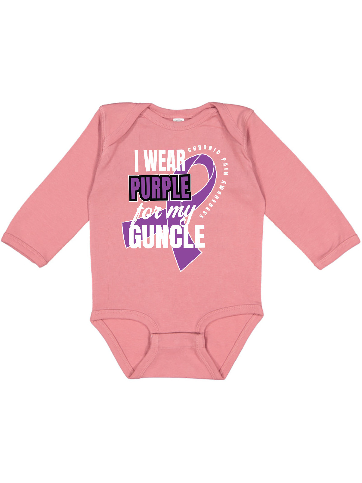 ٢٧ جمادى الأولى ١٤٤٣ هـ. Fashion Baby Boys Inktastic Chronic Pain I Wear Purple For My Guncle Long Sleeve Creeper Baby Hewania Com