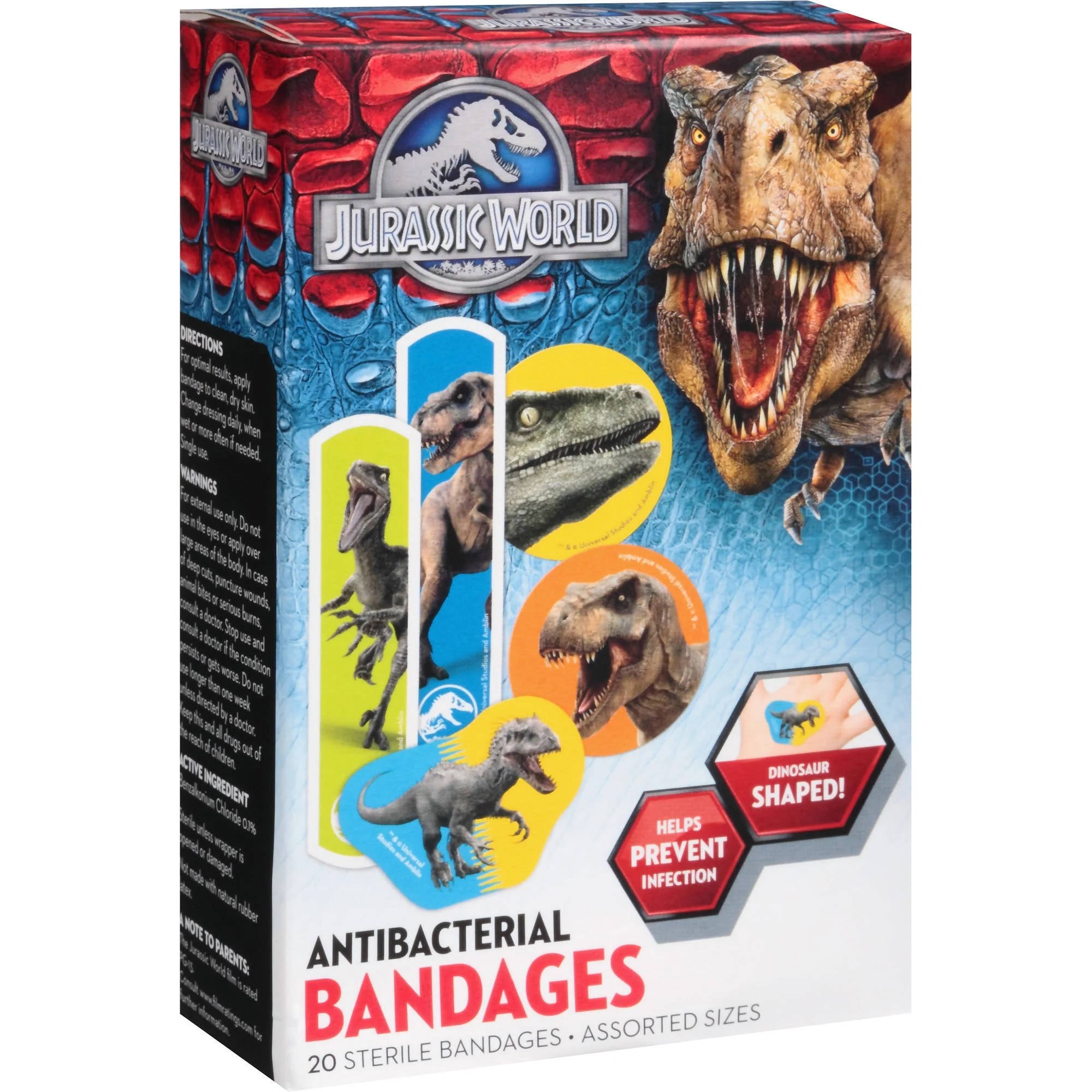 Herbie The Dinosaur Character Bandages Kids Love Stickers From Medibadge Red PVC-free plastic with stainless steel back 32-mm diameter BAND.