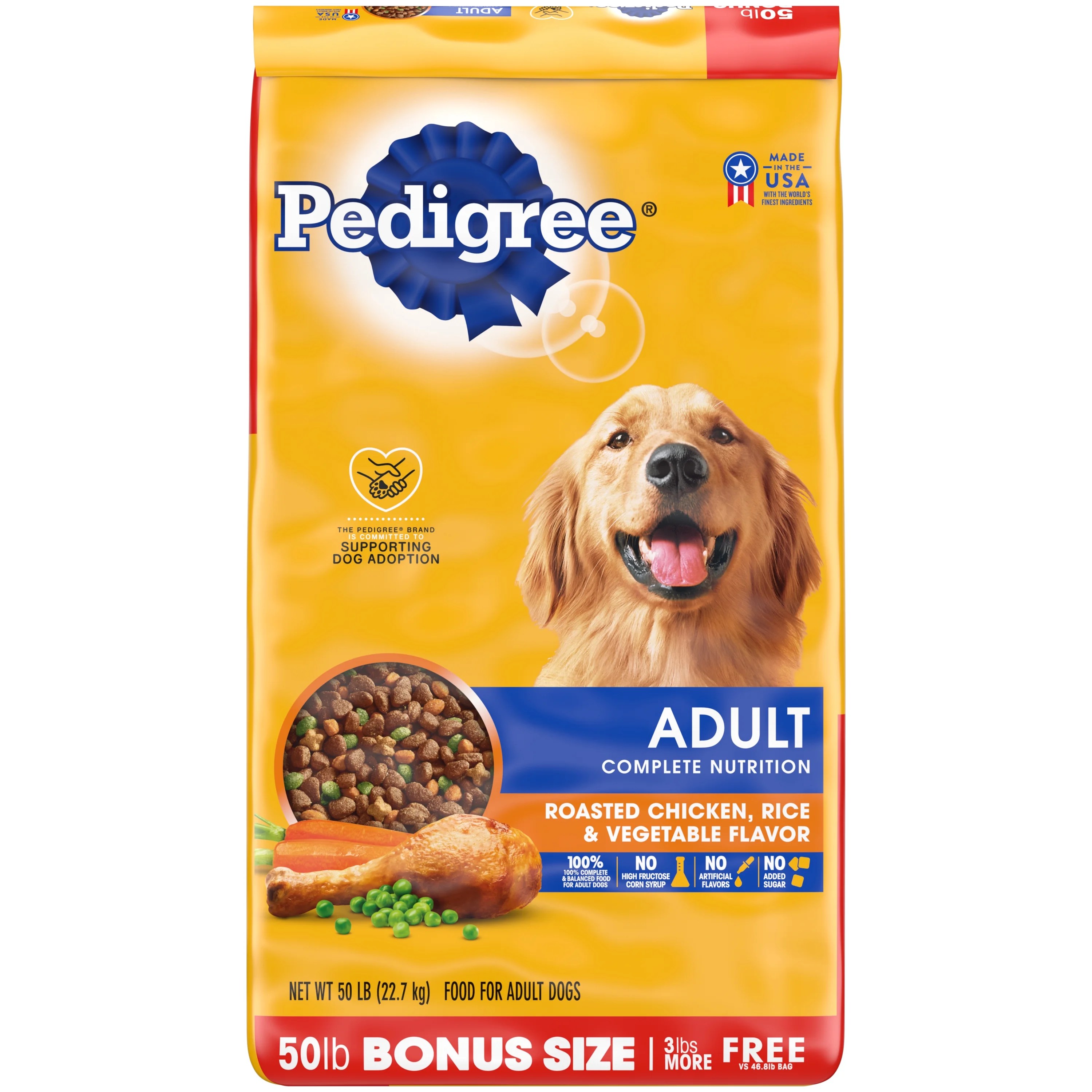 Although it’s hard to resist those puppy dog eyes at the dinner table, it may not always be safe to feed your canine companion the same foods you eat. Pedigree Complete Nutrition Adult Dry Dog Food Roasted Chicken Rice Vegetable Flavor 50 Lb Bag Walmart Com