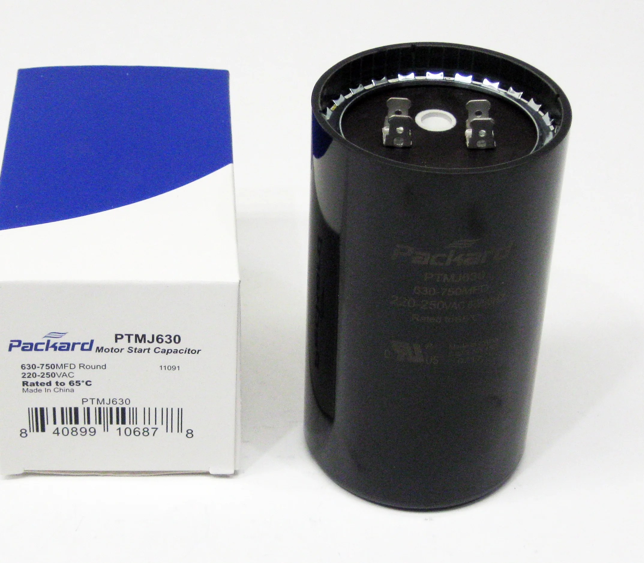 Packard Ptmj630 Motor Start Capacitor 630 750 Mfd Uf 220 250 Vac Walmart Com