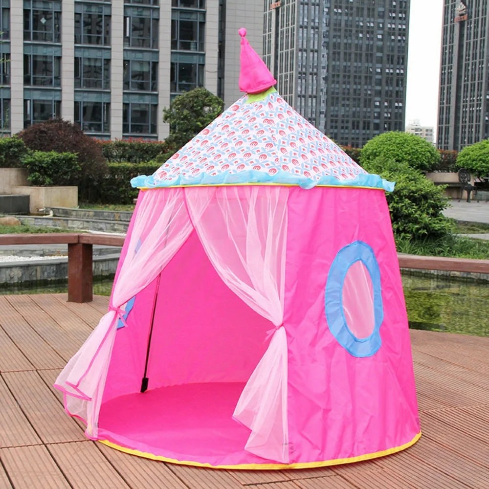 Children Kids Pop Up Play Tent Princess Castle Fairy Play House Indoor