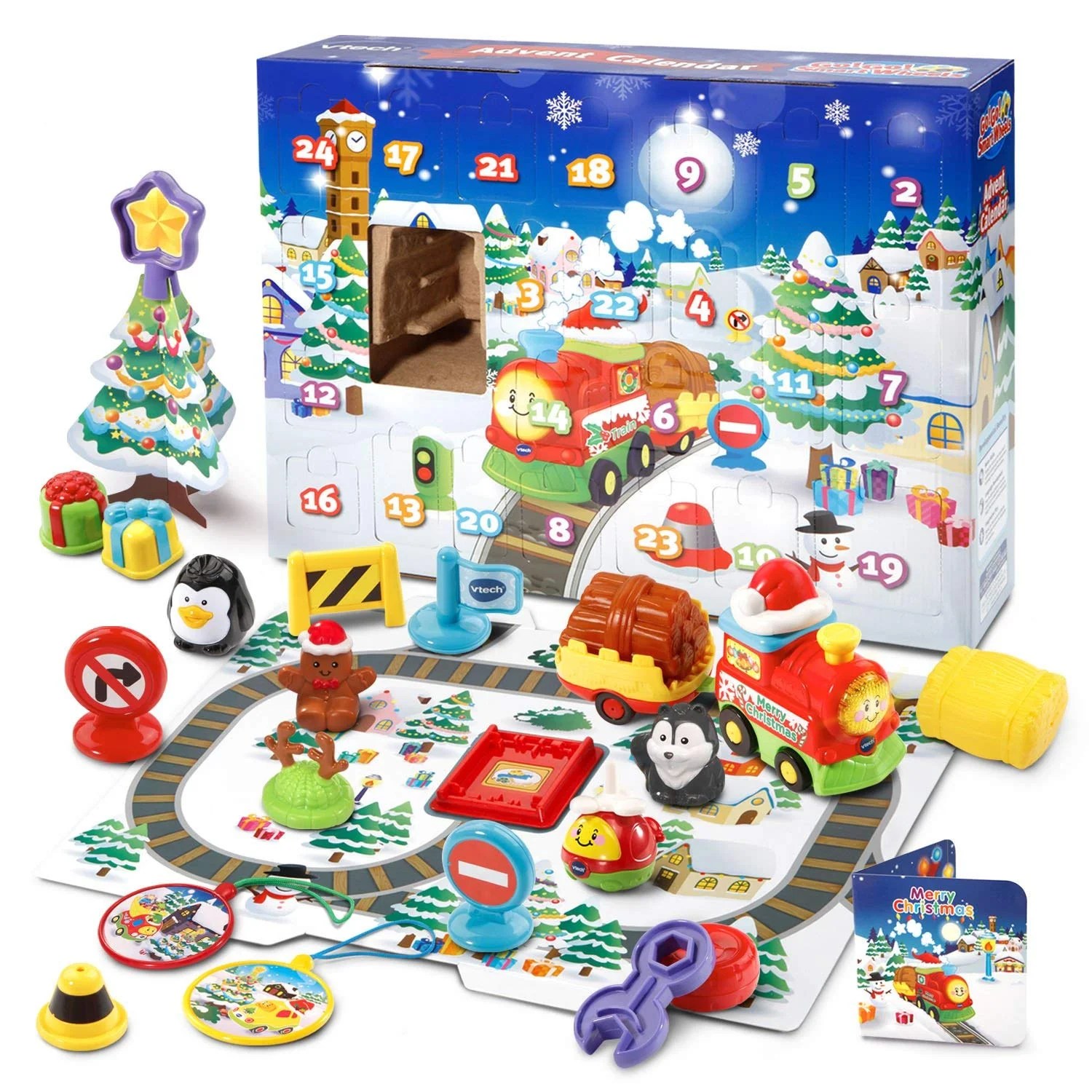 Vtech Go Go Smart Wheels Advent Calendar 2016 1843402609 Flip down the front of the box and the scene on the box can be used as a vehicle.