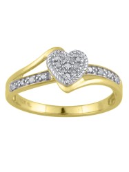 promise ring heart gold walmart diamond yellow accent hand hold 10kt
