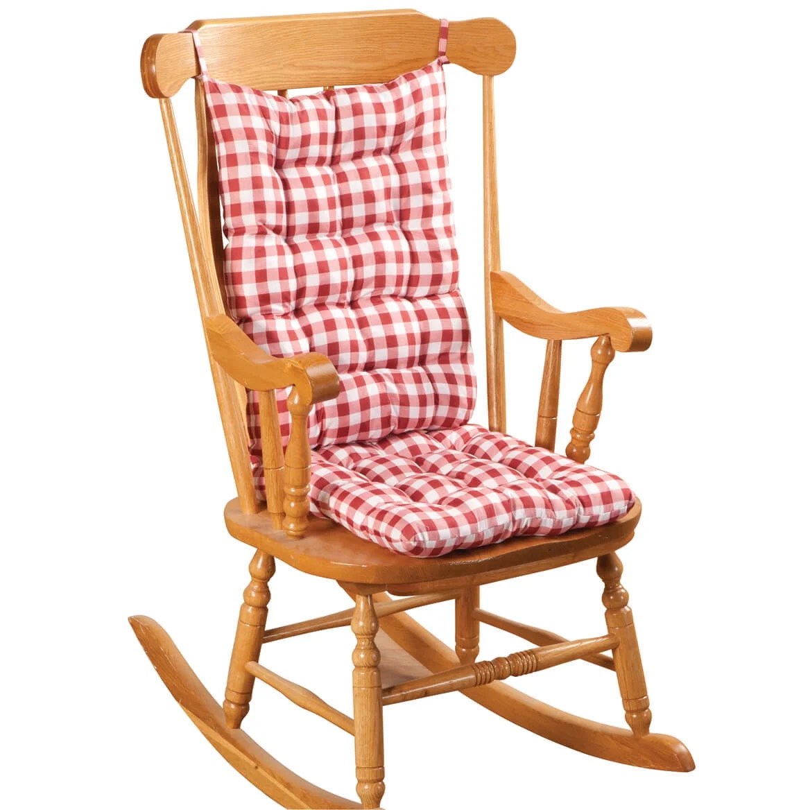 H, and back measures 25&quot; Gingham Rocking Chair Cushion Set By Oakridgetm Walmart Com Walmart Com