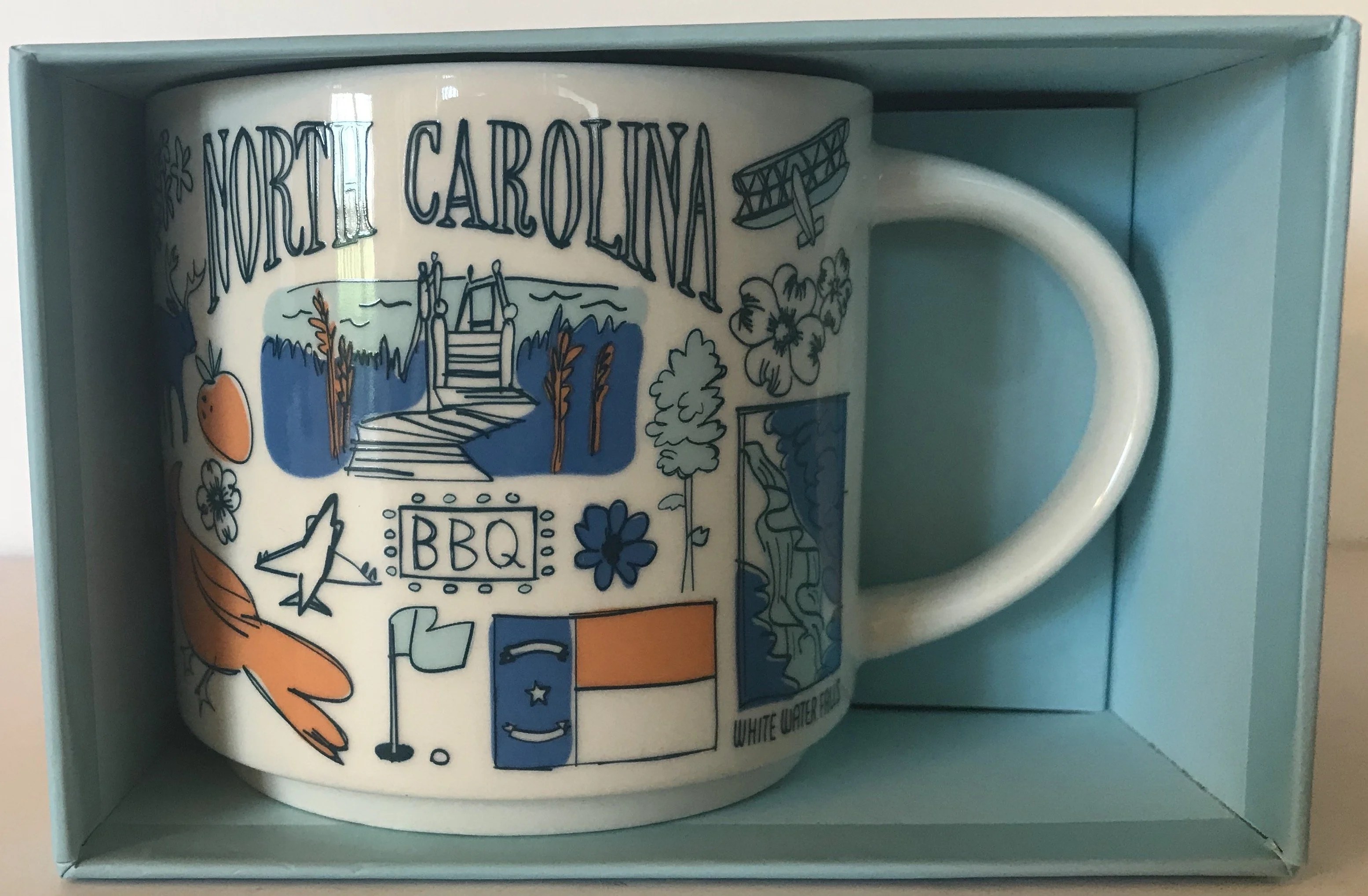 You will receive one of these three mugs. Starbucks Been There Series Collection North Carolina