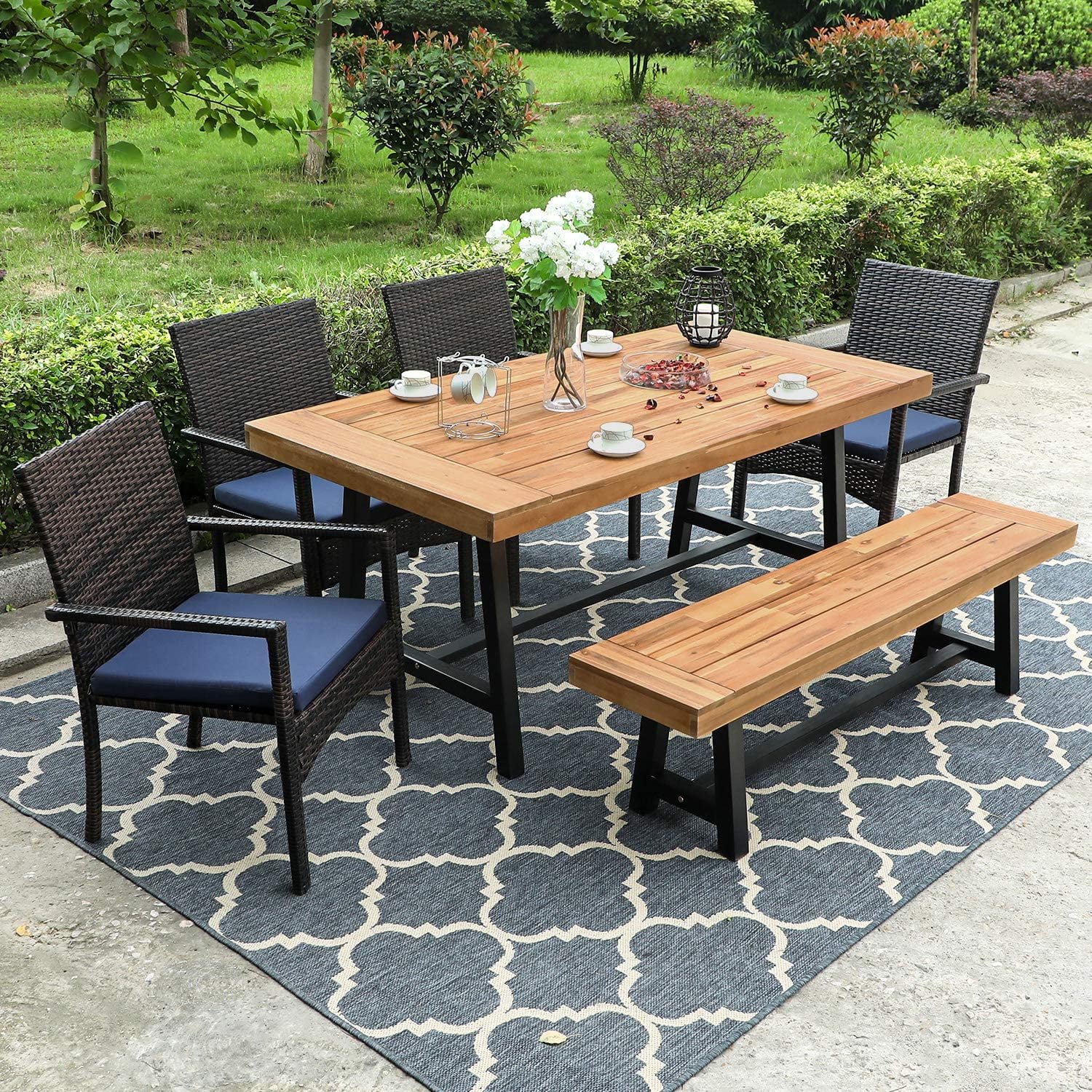 Outdoor Dining Bench With Back 20 jpeg