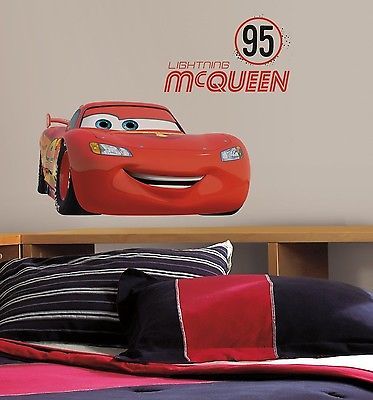 cars lightning mcqueen number 95 peel and stick giant wall decals