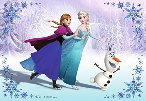 disney frozen anna elsa olaf snowflakes edible cake topper image abpid06085 walmart com