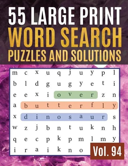 find words for adults seniors 55 large print word