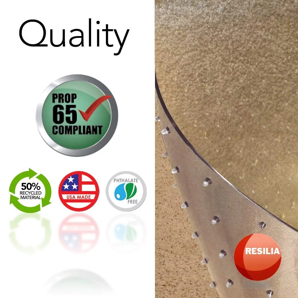 Firm plastic vinyl protects carpet from wear, spills and other signs of damagegripping technology: Resilia - Deluxe Clear Vinyl, Plastic Floor Runner