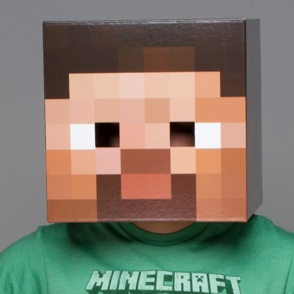 wallpapers Steve Minecraft Face Paint minecraft steve head cardboard mask