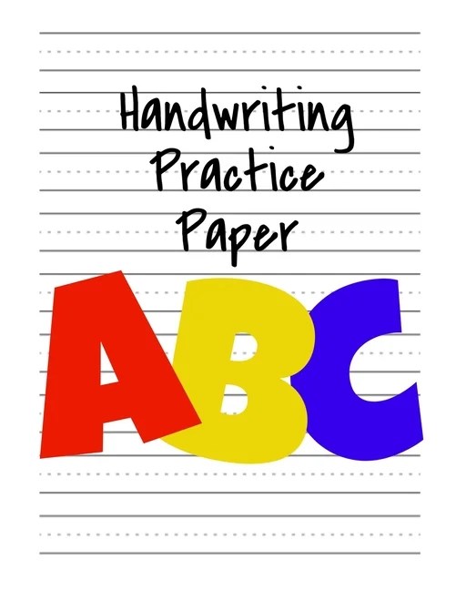 handwriting practice paper abc kindergarten writing paper