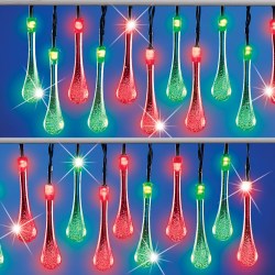 change string lights solar holiday raindrop walmart regentropfen