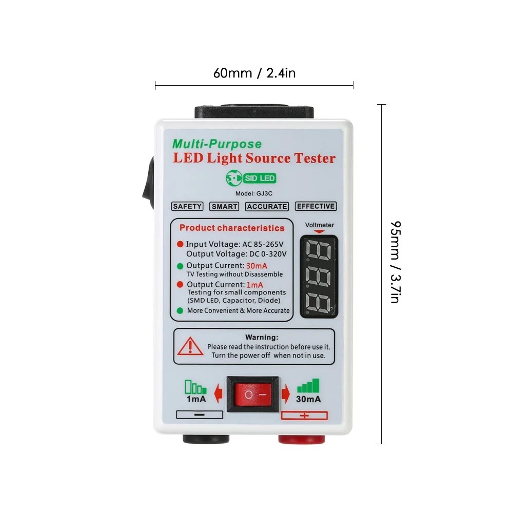 Voltage Test 1ma 30ma Convertible Led Backlight Tester
